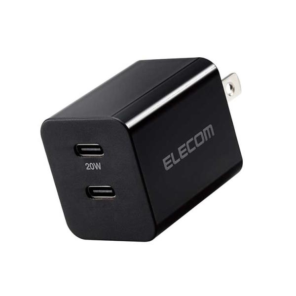 エレコム USB Type-C 充電器 PD 対応 最大出力20W タイプC ×2 iPhone i...