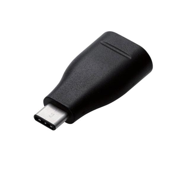 エレコム スマートフォン用USB変換アダプタ USB(Aメス)-USB(Cオス) ブラック MPA-...
