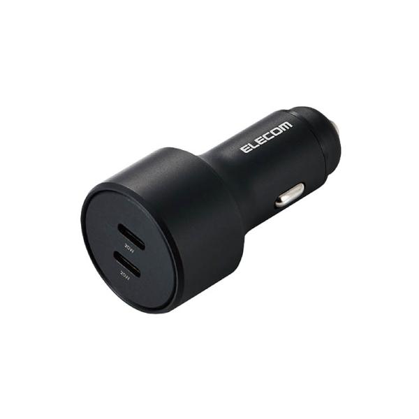 エレコム シガーソケット カーチャージャー 最大合計出力40W 2ポート USB C ×2 PD 2...