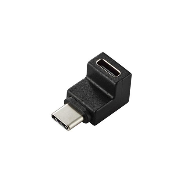 USB-C L字 変換 アダプタ 縦向き &lt;Type-Cポート-Type-Cプラグ&gt; PD 60W ...