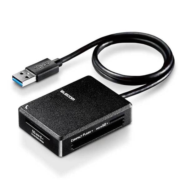 エレコム カードリーダー USB3.0 超高速 SD+microSD+MS+CF対応  ケーブル50...