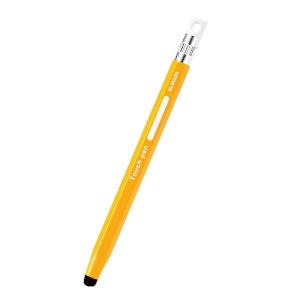 エレコム タッチペン スタイラスペン 超感度タイプ 六角鉛筆型 ペン先交換可 ストラップホール付 iPad iPhone Android各種 スマホ タブレット イエロー ELECOM