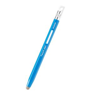 エレコム タッチペン スタイラスペン 導電繊維タイプ 六角鉛筆型 ペン先交換可 ストラップホール付 ...