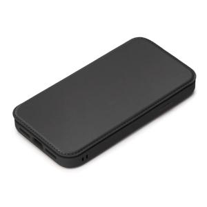 iPhone 14 13 手帳型 ケース シンプル 背面 クリア 透明 カバー スマホケース おしゃれ かわいい カード ポケット 収納 ブラック 黒 耐衝撃 頑丈