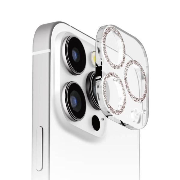 iPhone 16Pro &amp; 16ProMax カメラフルプロテクター ラメシルバー  PG-24B...