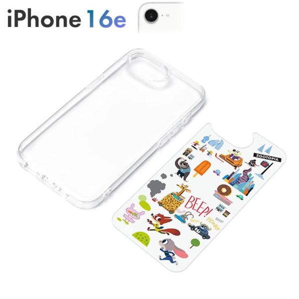 iPhone17e iPhone16e ケース ディズニー クリアハイブリッドケース ズートピア P...