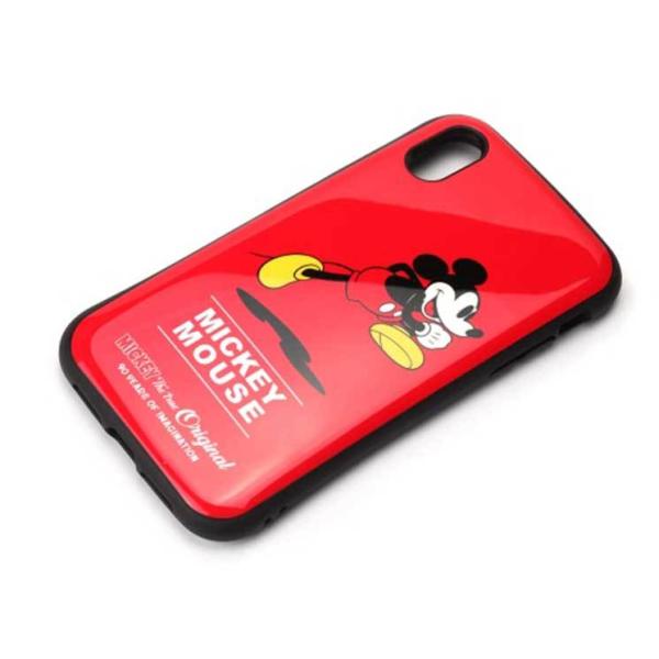 iPhone XR ケース ディズニー ミッキーマウス レッド ハイブリッドカバー 耐衝撃 耐振動 ...