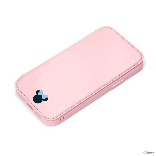 iPhone 13mini ケース ディズニー ミニーマウス 手帳型 カバー MIL規格 クリア 透...