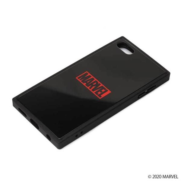 iPod touch 第5世代 6世代 7世代 ケース MARVEL ロゴ ブラック カバー ガラス...