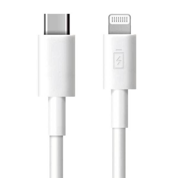 iPhone ケーブル ホワイト ストレート USB Type-C Lightning USBケーブ...