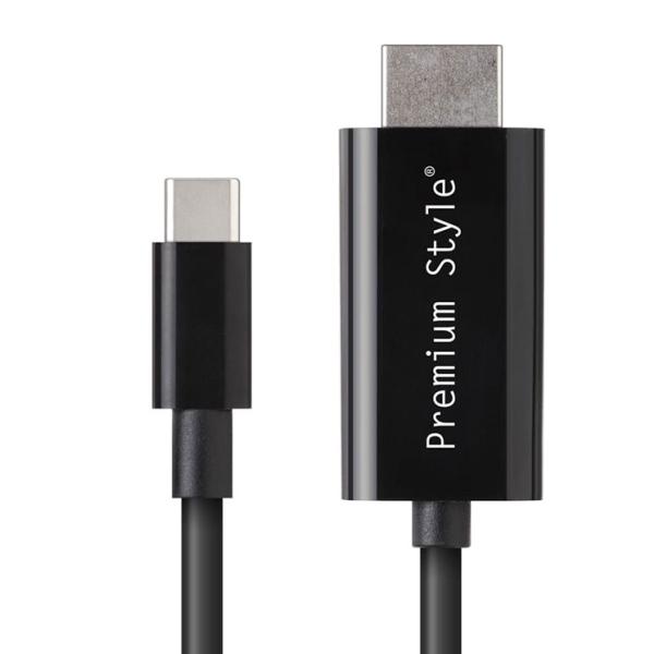 スマホ テレビ ケーブル USB TYPE-C HDMI ミラーリング 2m 200cm ブラック ...