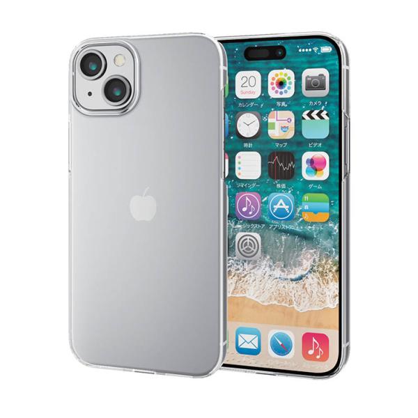 iPhone 15 Plus 用 ケース ハード カバー 軽量 薄型 カメラレンズ保護設計 UVコー...