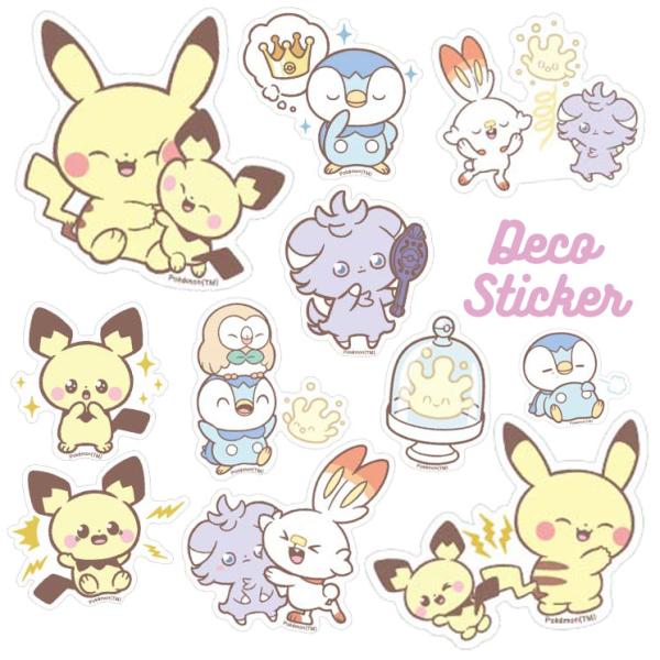 ポケモン ステッカー シール ポケピース ピカチュウ ピチュー ポッチャマ ニャスパー モクロー ヒ...