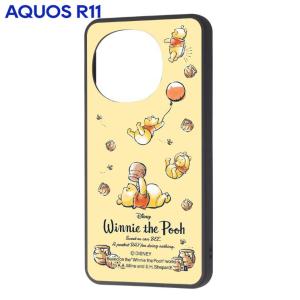 AQUOS R11 ケース ディズニー プーさん はちみつ 衝撃吸収 ハイブリッド 保護 カバー キャラクター グッズ アクオス SH-51G