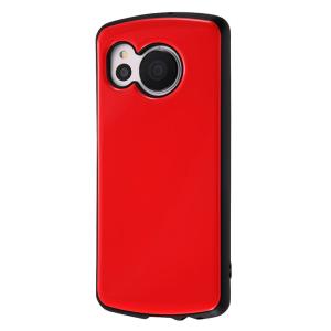 AQUOS sense7 スマホ ケース カバー ProCa レッド 耐衝撃 頑丈 丈夫 ストラップホール クッション 無地 シンプル