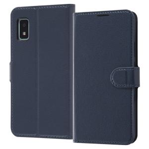 AQUOS wish ケース ダークネイビー 手帳型 カバー カードポケット 収納 スタンド かわいい 可愛い おしゃれ オシャレ シンプル イングレム