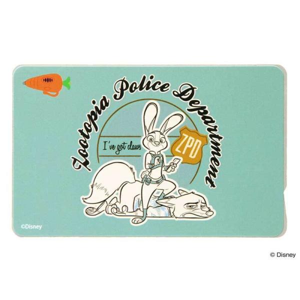 ICカードステッカー ディズニー ズートピア レトロブルー シール デコ 個人情報保護 貼り直し簡単...