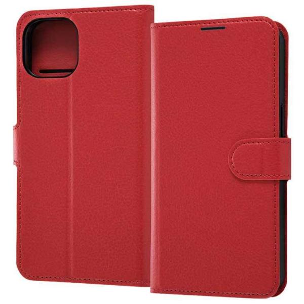 iPhone 13 ケース レッド 耐衝撃 手帳型カバー マグネット カードポケット 収納 スタンド...