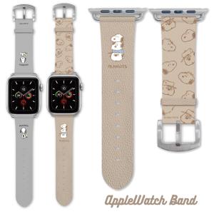 スヌーピー AppleWatch バンド ベルト 41 40 38 mm 交換用 キャラクター グッズ レザー ピーナッツ アップルウォッチの商品画像