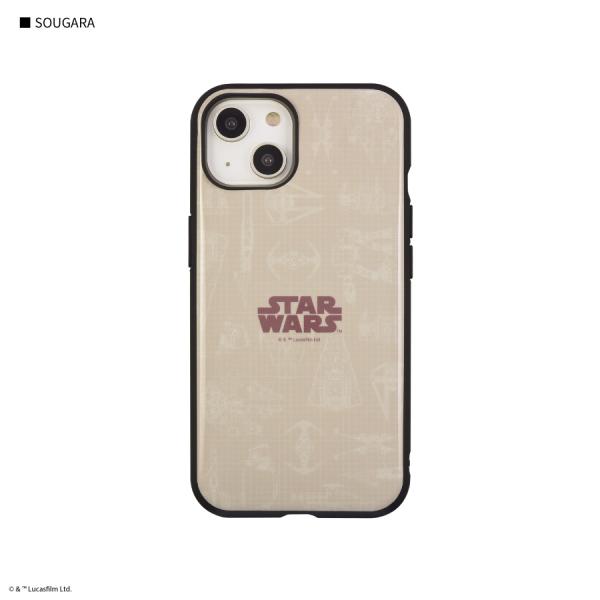 STAR WARS iPhone 14 13 ケース ベージュ 総柄 スターウォーズ キャラクター ...