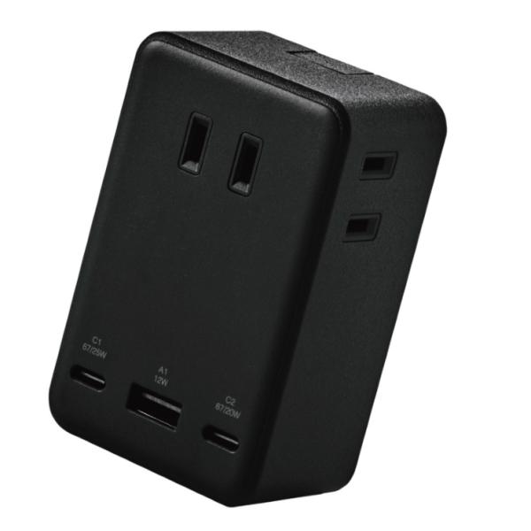 電源タップ コンセント ×3 USB Type-C ×2 USB-A ×1 ポート付き PSE適合 ...