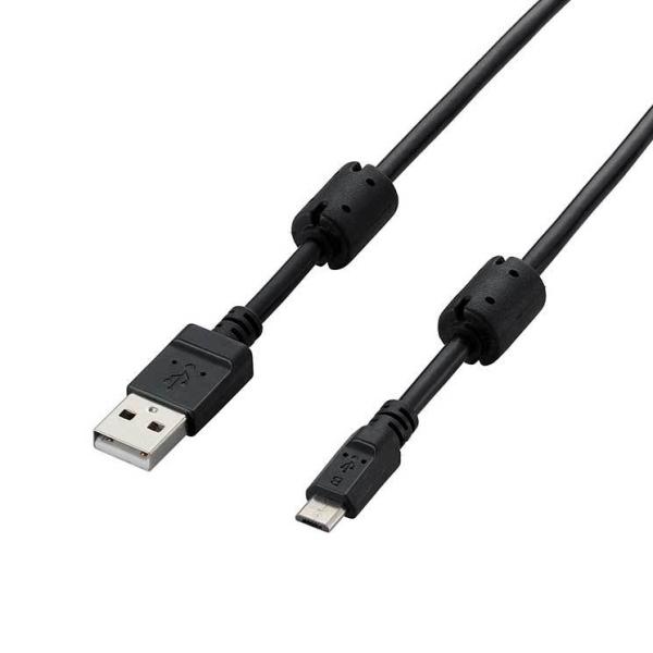 エレコム USB2.0ケーブル A-microB 2A対応 1.2m ブラック ELECOM