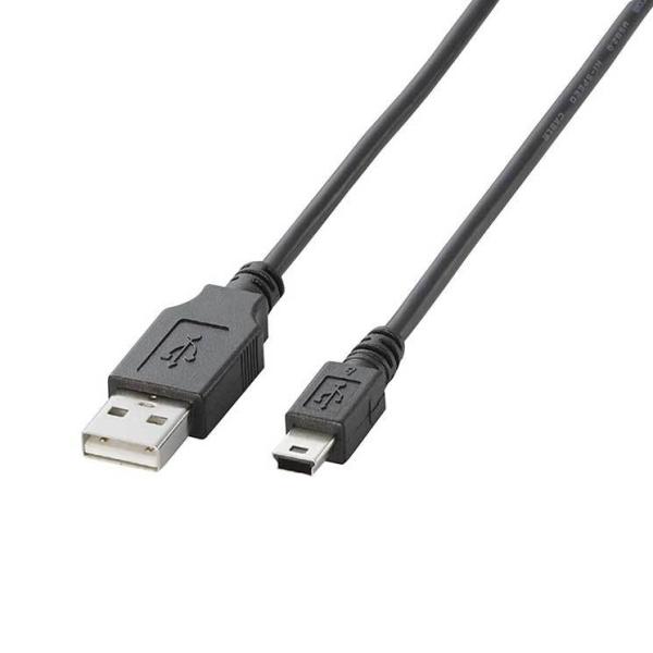 エレコム USB2.0ケーブル A-miniBタイプ ノーマル 1.5m ブラック ELECOM