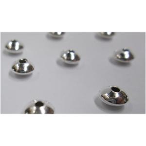 S-6ナバホビーズ約5.3ｍｍ・円盤シルバー ビーズ　Silver925 シルバービーズ  そろばん...