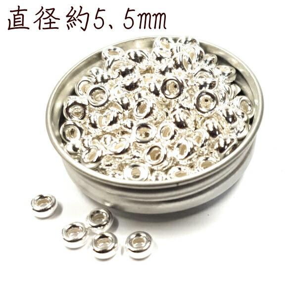 シルバー ビーズ　タイヤ型直径5.5ｍｍSilver925 シルバービーズ  Silver925  ...