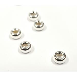 シルバー ビーズ タイヤ型直径5.5mmSil...の詳細画像1