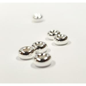 シルバー ビーズ タイヤ型直径5.5mmSil...の詳細画像3