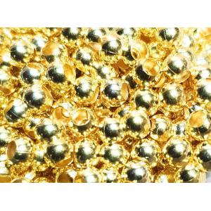 YG-5イエローゴールド5mm真鍮ビーズ真鍮中空10粒入り イエローゴールドコーティング 1袋10粒...
