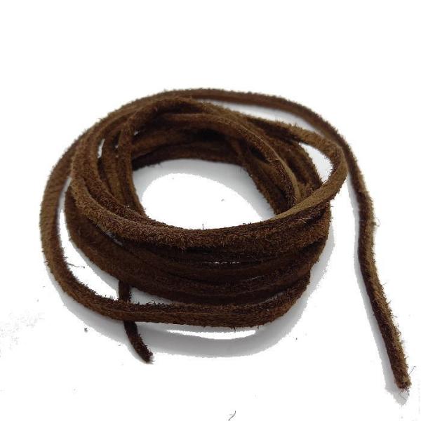 鹿紐  エルク 鹿ひも 吟擦り 最高級鹿革 紐 チョコレート ディア 天然 スキン/クラフト/材料/...