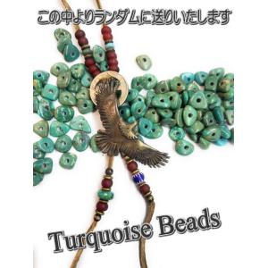 TB-X ターコイズビーズ *グリーン系* 大穴タイプ ランダム