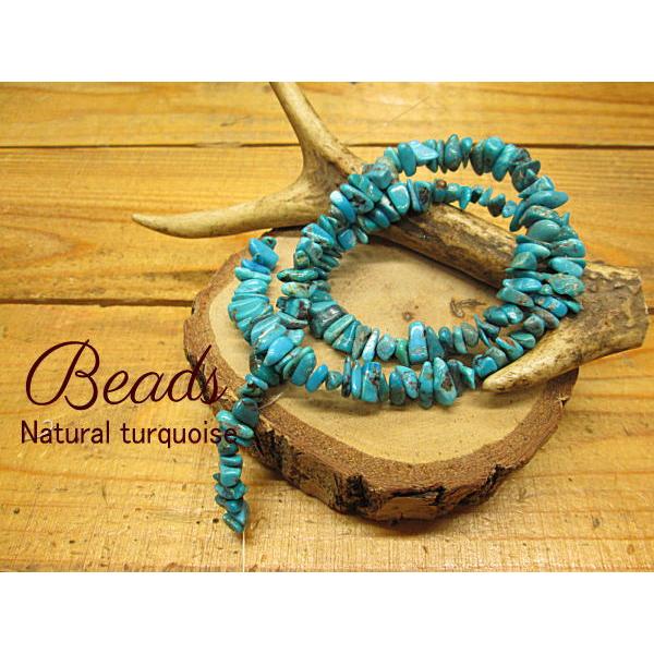 ターコイズビーズ 1連約40ｃｍ前後 アクセサリー 材料 トルコ石 ブルー さざれ