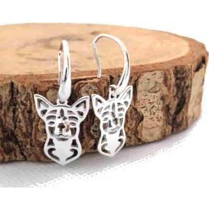 ワンちゃん ピアスフレンチブルドッグ?Silver925 ペア売り シルバー製 犬好きさんに