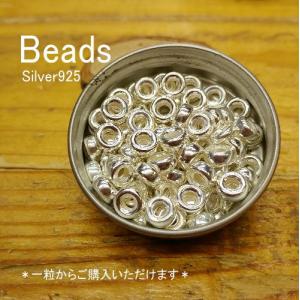 シルバー ビーズ　タイヤ型直径6.5ｍｍ　Silver925 中空 材料 アクセサリー クラフト シルバービーズ