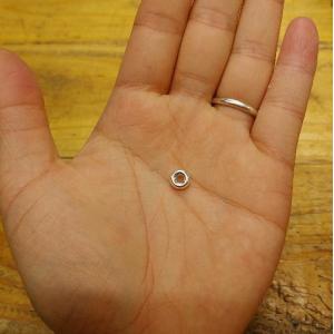 シルバー ビーズ タイヤ型直径6.5mm Si...の詳細画像2