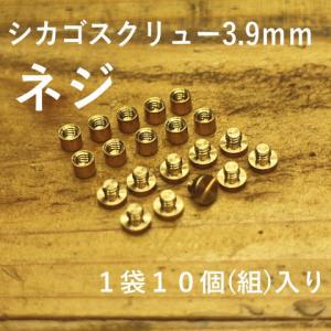 径12mm 足12mm シカゴスクリュー 組ネジ ブラス ニッケル メタルグレー