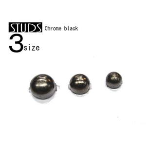 スタッズ鋲(丸型サイズ3種類)/クロムブラック 20個入り パーツ スタッズ /趣味の方も職人さんも/レザークラフト材料に