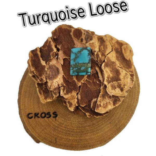 ru-95マトリックスターコイズスクエアールース 産地不明  アクセサリー/材料/