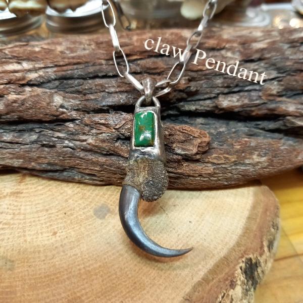rym-12 イーグルクロー ターコイズ ペンダント【鷹の爪】ネックレス【Silver925】ハンド...