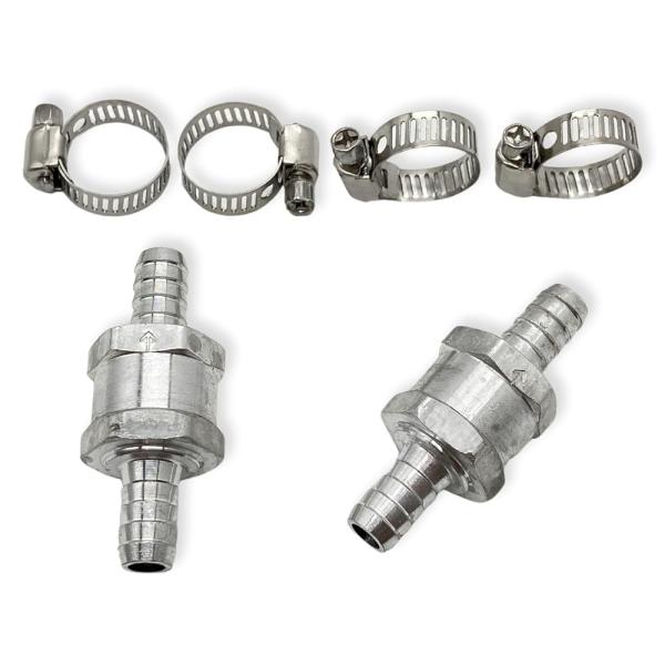 UMikke ワンウェイバルブ バイク チェックバルブ 逆流防止 バンド付 10mm 2個セット