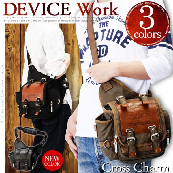 ショルダーバッグ DEVICE ボディバッグ 2way メンズ 本革 斜め掛け デバイス ブランド ...