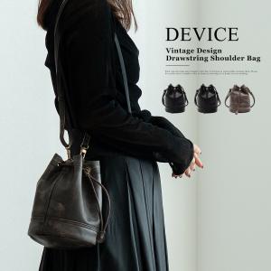 DEVICE ショルダーバッグ フェイクレザー ヴィンテージデザイン 大人カジュアル 小さめ 軽量 ミニショルダー 斜めがけ ポシェット