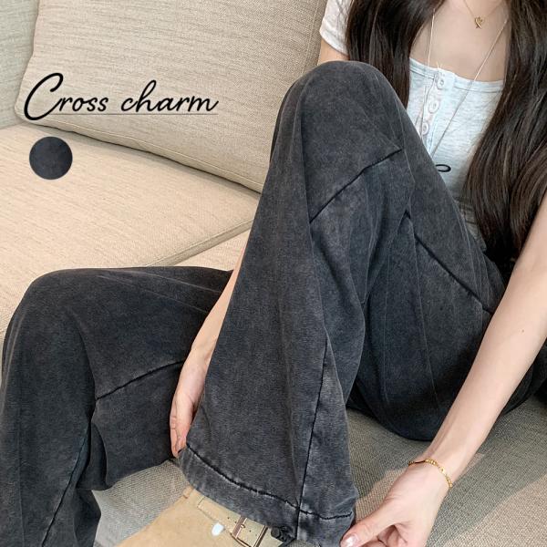 ロングパンツ レディース 韓国ファッション ストリート ダンス ヒップホップ オルチャン ファッショ...