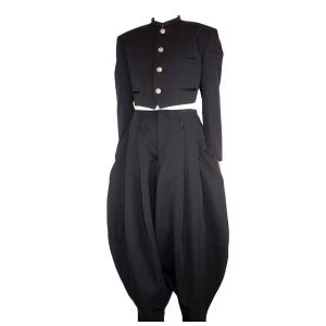 応援団用短蘭セット 変形学生上下組 学生服 短ラン38cm＆バナナボンタン60cmx18cm