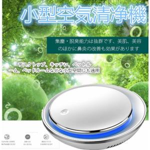 空気清浄機 卓上 車載 脱臭 静音 イオン発生 省エネ 活性...