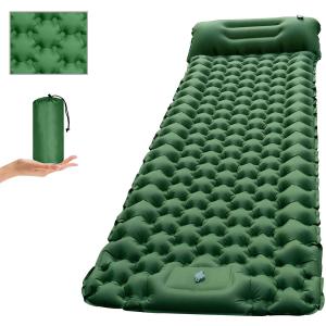 エアマット キャンプマット 最新 足踏み式 幅広厚手 車中泊マット テント キャンプ 軽量 枕付き折畳み式 無限連結可能防水防潮 翌日発送