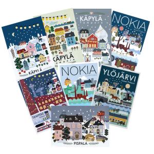 ポストカード 北欧 かわいい フィンランド デザイン Pilkkuraita「より